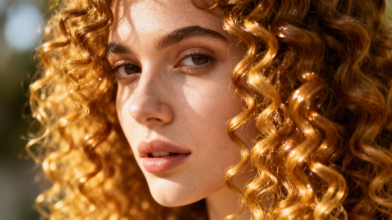 Woman with hydrated, defined curly hair