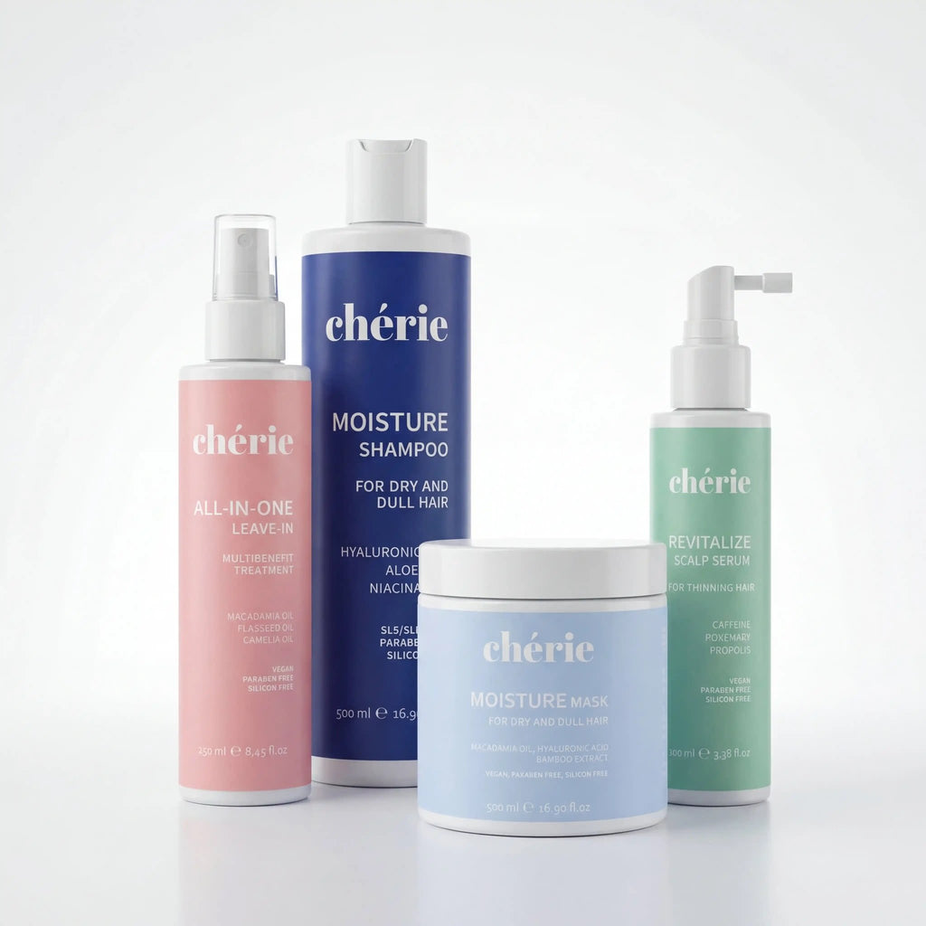 Chérie Complete Hair Care Set 4-step routine for dry hair