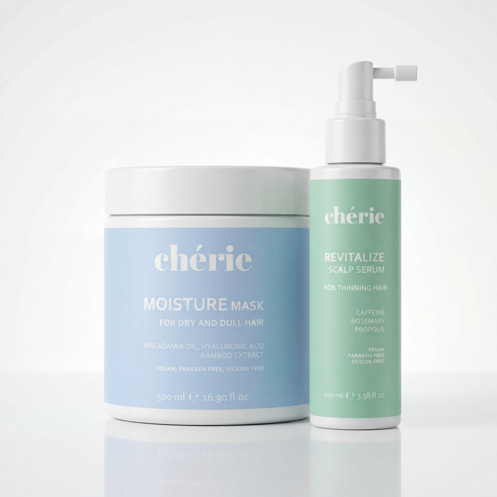 Chérie Intensive Repair Ritual hair mask and scalp serum kit