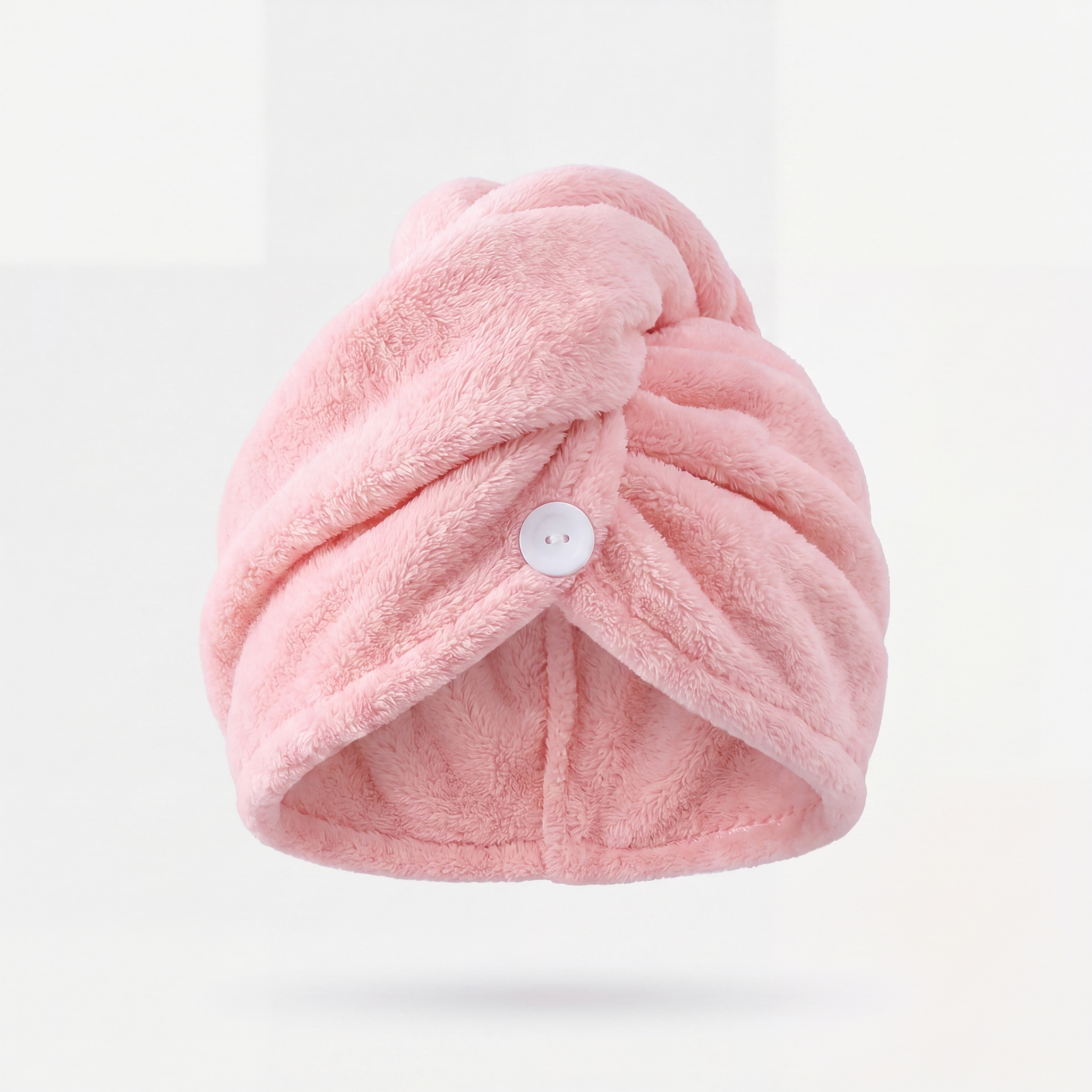 Chérie microfiber hair towel button detail