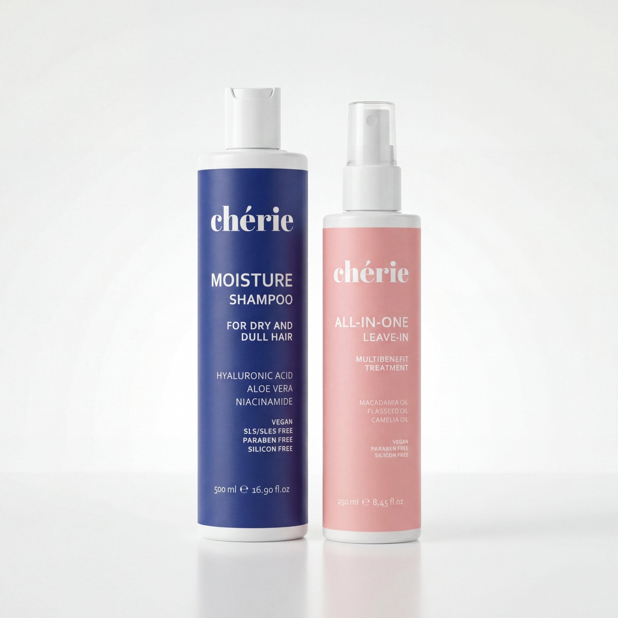 Chérie Strength and Shine Bundle shampoo and leave-in conditioner set