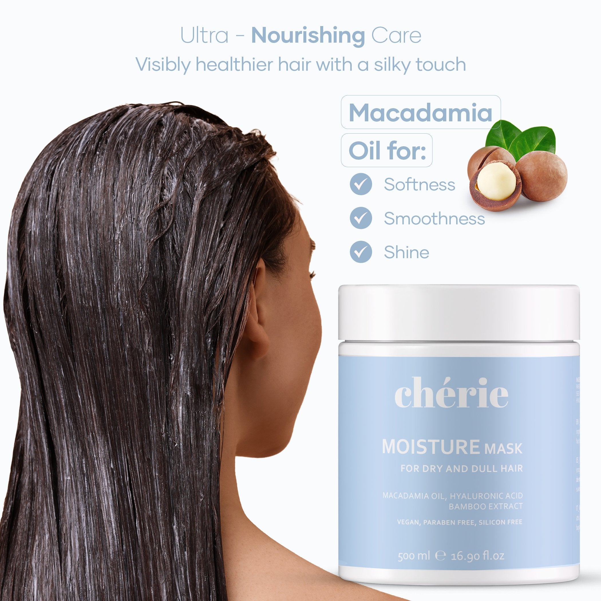 Chérie deep conditioning mask for dry hair lifestyle application